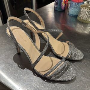 Pelle Moda Sparkling Silver Strappy Heels